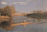 Thomas Eakins max schmitt in a single scull France oil painting artist